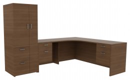 L Shaped Desk with Storage