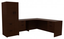 L Shaped Desk with Storage