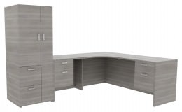 L Shaped Desk with Storage