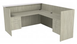 L Shaped Reception Desk with Counter - Maverick