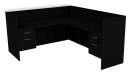 L Shaped Reception Desk with Counter - Maverick