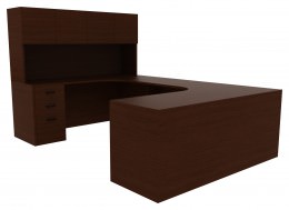 U Shaped Desk with Hutch
