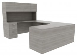 U Shaped Desk with Hutch