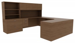 Desk with Storage Shelves