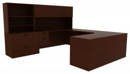 Desk with Storage Shelves
