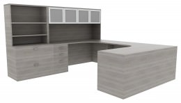 Storage Desk with Hutch
