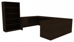 Bookcase Desk Combo