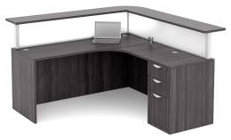 Modern L Shaped Reception Desk - PL Laminate