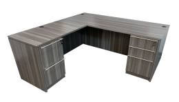 L Shape Desk with Drawers - Express Laminate Series