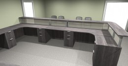 3 Person Reception Desk - PL Laminate Series