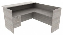 L Shape Reception Desk - Amber