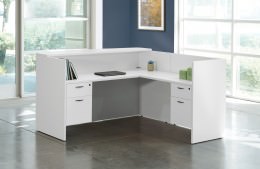 L Shaped Reception Desk with Drawers - Napa