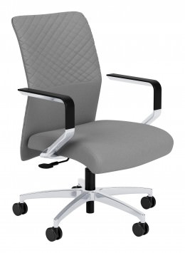 Gray Leather Chair with Arms - Proform