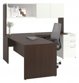 L Shaped Desk with Hutch - Contemporary and Affordable