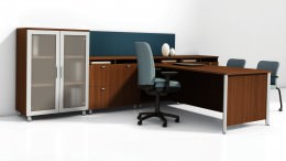 T Shaped Desk with Storage - Concept 3