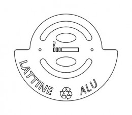 Ashtray with Label - Aluminum