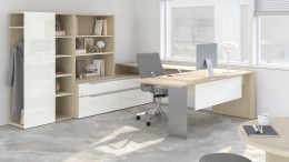U Shaped Desk with Storage - Nex