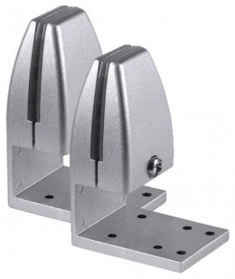 Silver Under Edge Desk Bracket Mount (Pair)