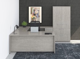 U Shaped Desk with Storage