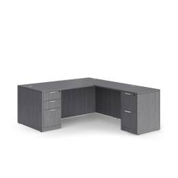 L Shaped Computer Desk with Drawers - PL Laminate