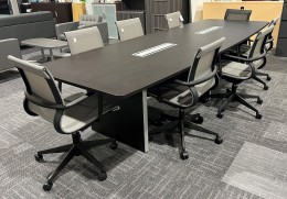 Large Boat-Shaped Conference Table 