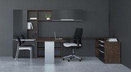 U Shaped Executive Desk with Storage - Nex