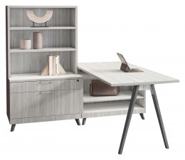 L Shaped Desk with Storage - Elements