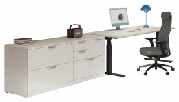 Electric Height Adjustable Desk with Storage - PL Laminate