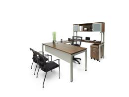 U Shaped Office Desk with Hutch - Elements