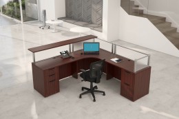 L Shaped Reception Desk - PL Laminate