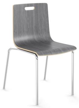 Gray Wood Stacking Guest Chair - Bleeker Street Series