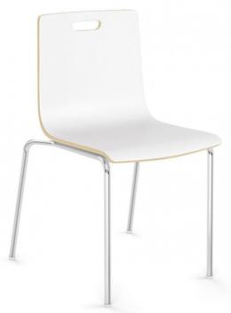 White Wood Stacking Guest Chair - Bleeker Street Series
