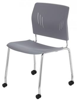Stacking Armless Guest Chair with Casters - Agenda Plus