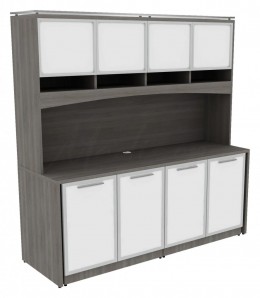 Credenza Storage Cabinet with Hutch - Potenza
