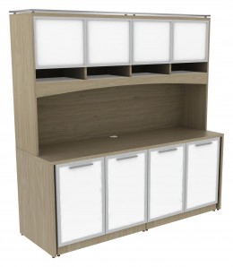 Credenza Storage Cabinet with Hutch - Potenza
