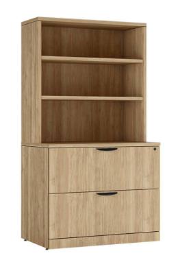 Lateral File Cabinet with Bookcase Top - PL Laminate Series