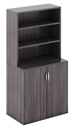 Laminate Storage Bookcase Cabinet with Doors - PL Laminate