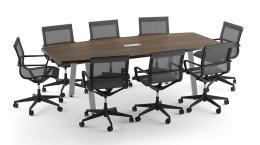 Boat Shape Conference Table and Chairs Set - Elements