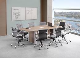 Modern Boat Shaped Conference Table - PL Laminate Series