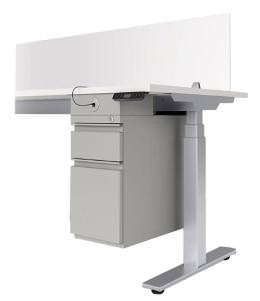 Metal Pedestal for Harmony Sit Stand Desks - 