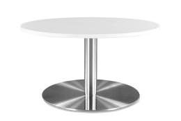 Round Coffee Table with Brushed Metal Base - PL Laminate Series