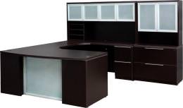 U Shaped Executive Desk with Storage
