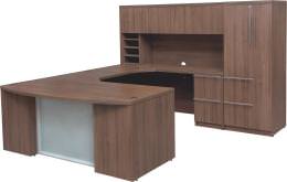 Executive Desk with Glass Accent - Status Series