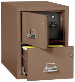 2 Drawer Fireproof File Cabinet with Hidden Safe
