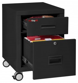 2 Drawer Mobile Pedestal - Fireproof - 1 Hour Fire Rated