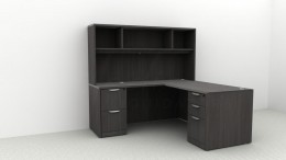 L Shaped Desk with Hutch - HL