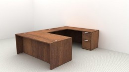 U Shaped Desk with Drawers - HL