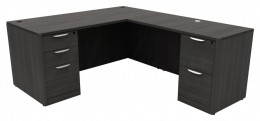 L Shaped Desk with Drawers - HL