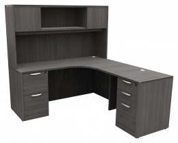 L Shaped Desk with Hutch - HL