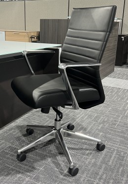 Black Faux Leather Conference Chair - Etano Series
